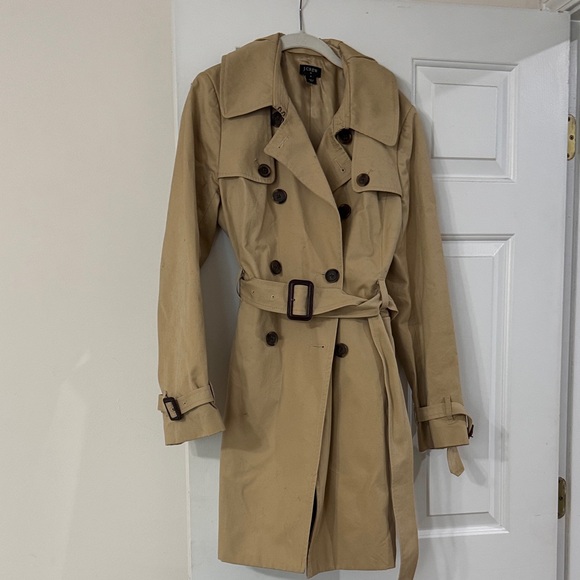JCrew Tan Trench Coat - Picture 1 of 9